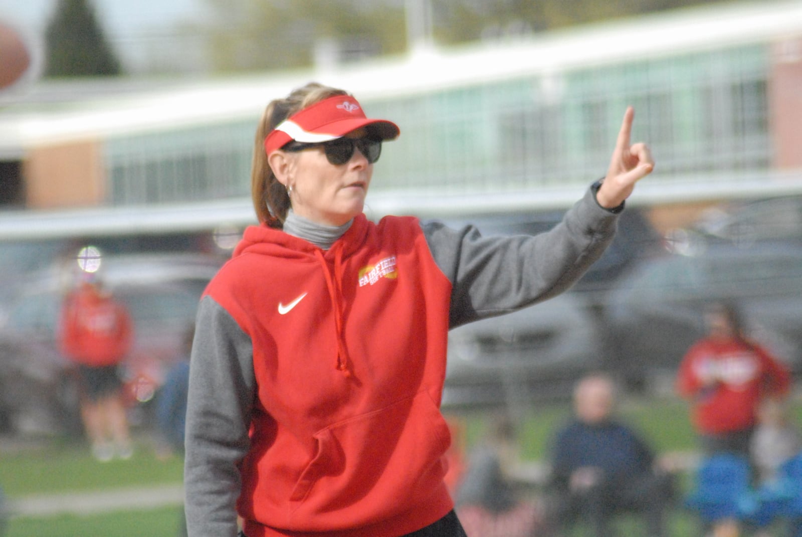 Fairfield HIgh School softball coach Brenda Stieger won her 500th career game on Thursday in the Indians' 5-4 win over Lakota East. Chris Vogt/CONTRIBUTED