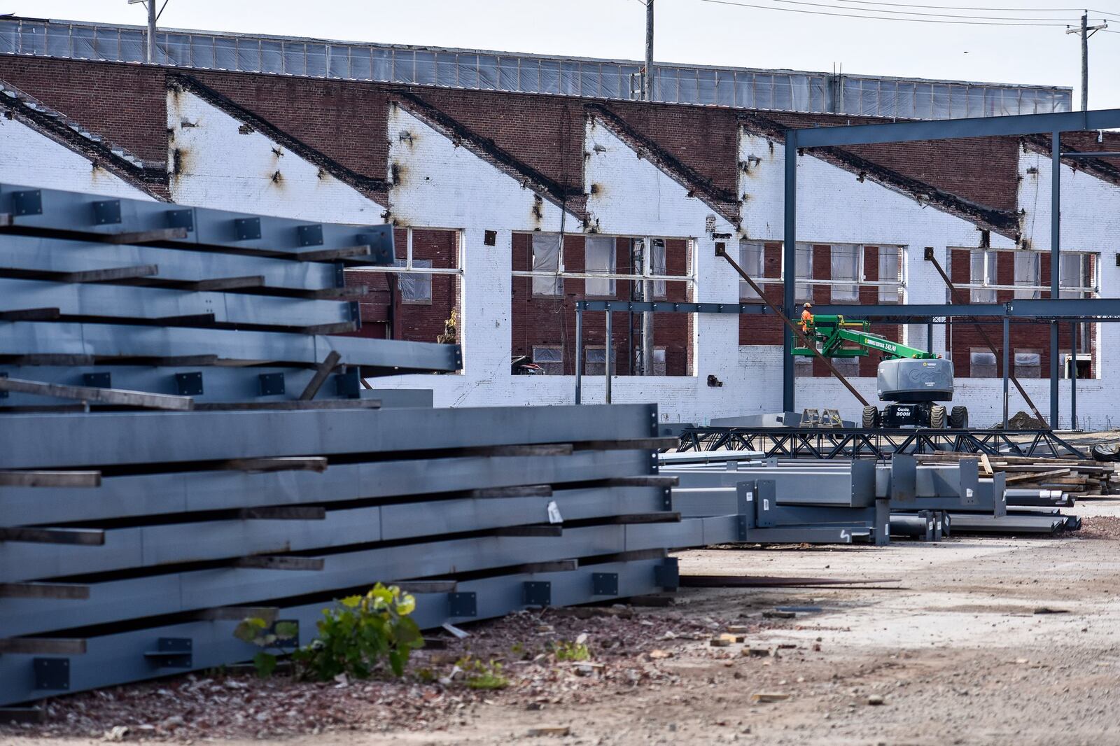 The media was invited to a tour of construction at Spooky Nook Sports Champion Mill Wednesday, June 17, 2020 in Hamilton. The multi-use sports and convention complex will have over a million square feet of space and is expected to be completed in December of 2021. NICK GRAHAM / STAFF