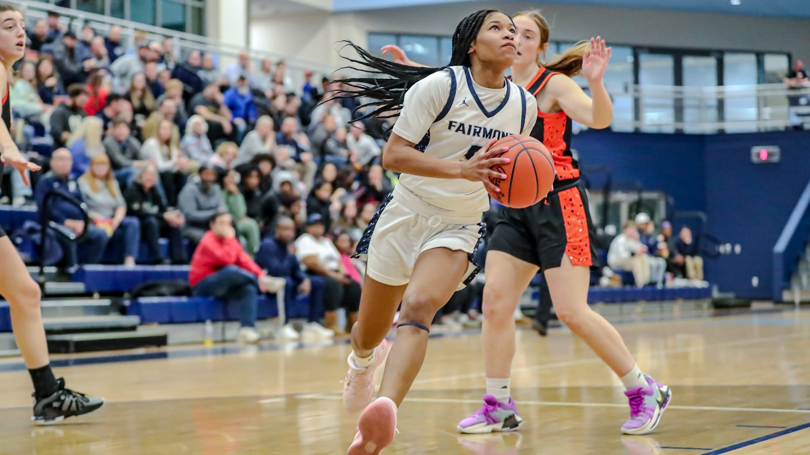 Fairmont beat Beavercreek and Springfield edged Centerville in Division I girls tournament play Tuesday night at Fairborn High School. Michael Cooper/CONTRIBUTED