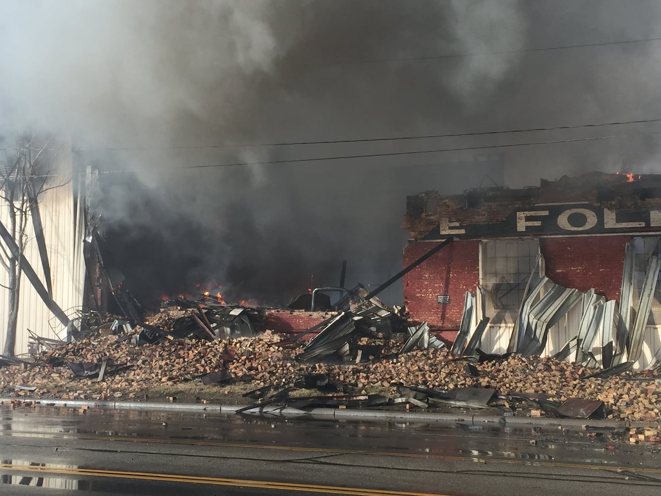 PHOTOS: Large fire at old Middletown Paperboard building on New Year’s Day