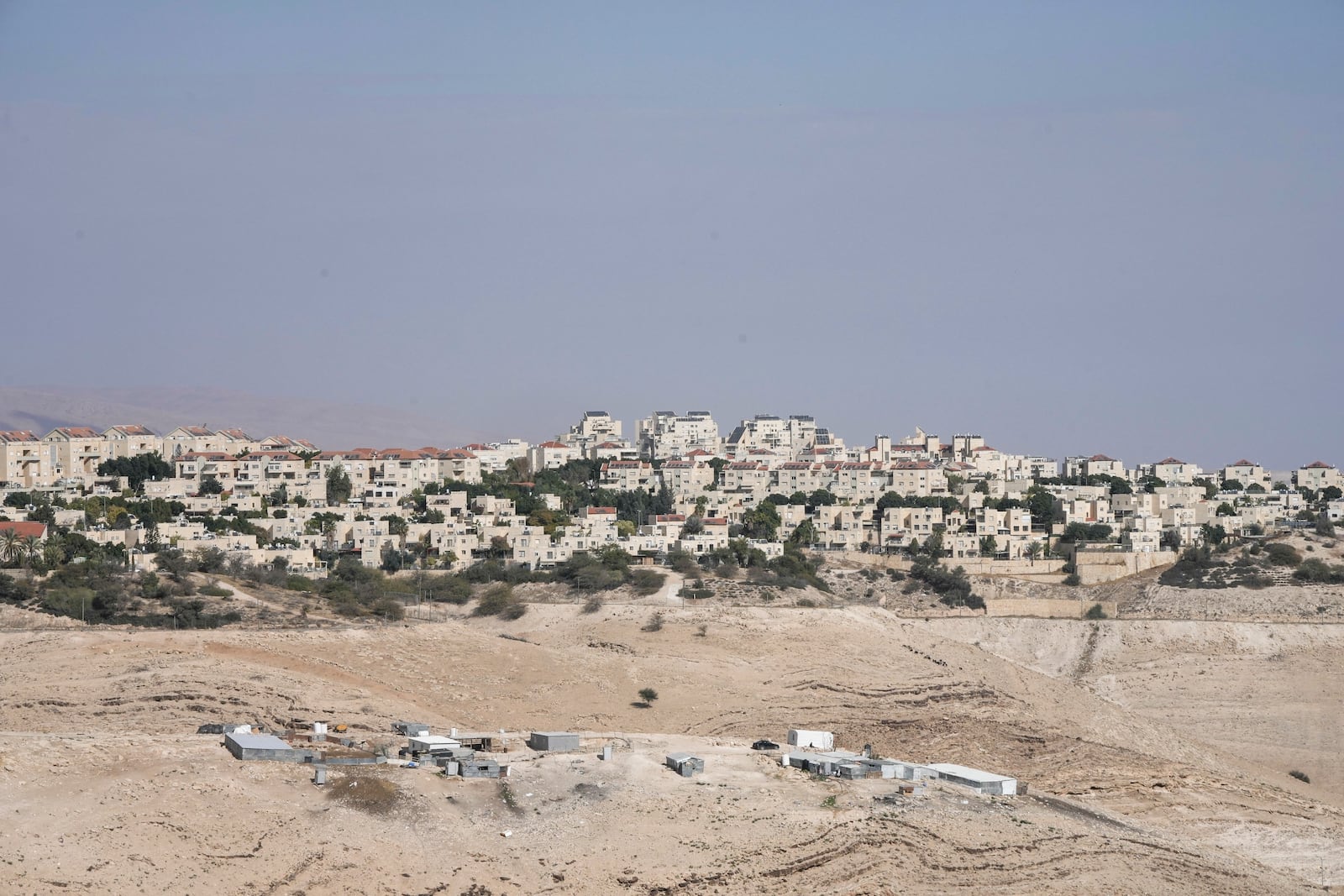 FILE - A view of the Israeli settlement of Maale Adumim in the West Bank, on Dec. 29, 2024. (AP Photo/Mahmoud Illean, File)