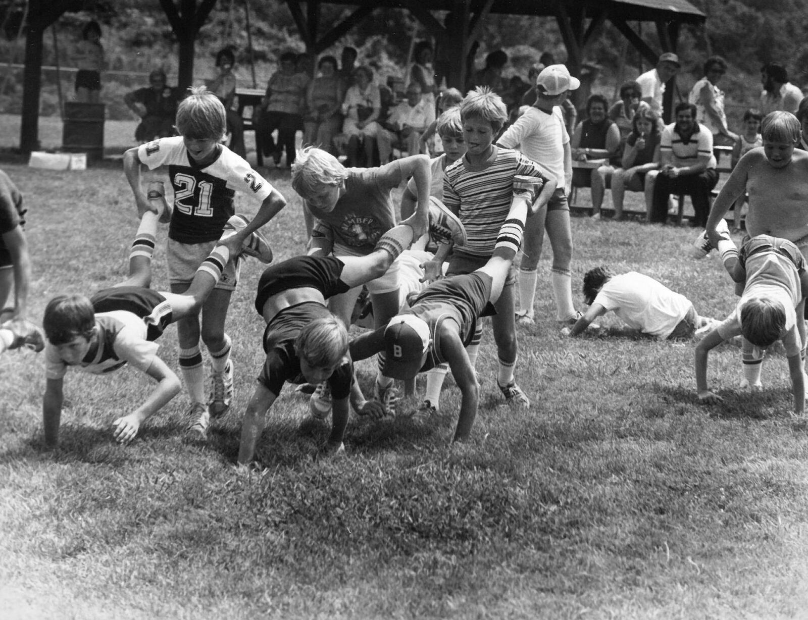 Wheelbarrow race in New Miami, July 11, 1983. JOURNAL-NEWS PHOTO ARCHIVES