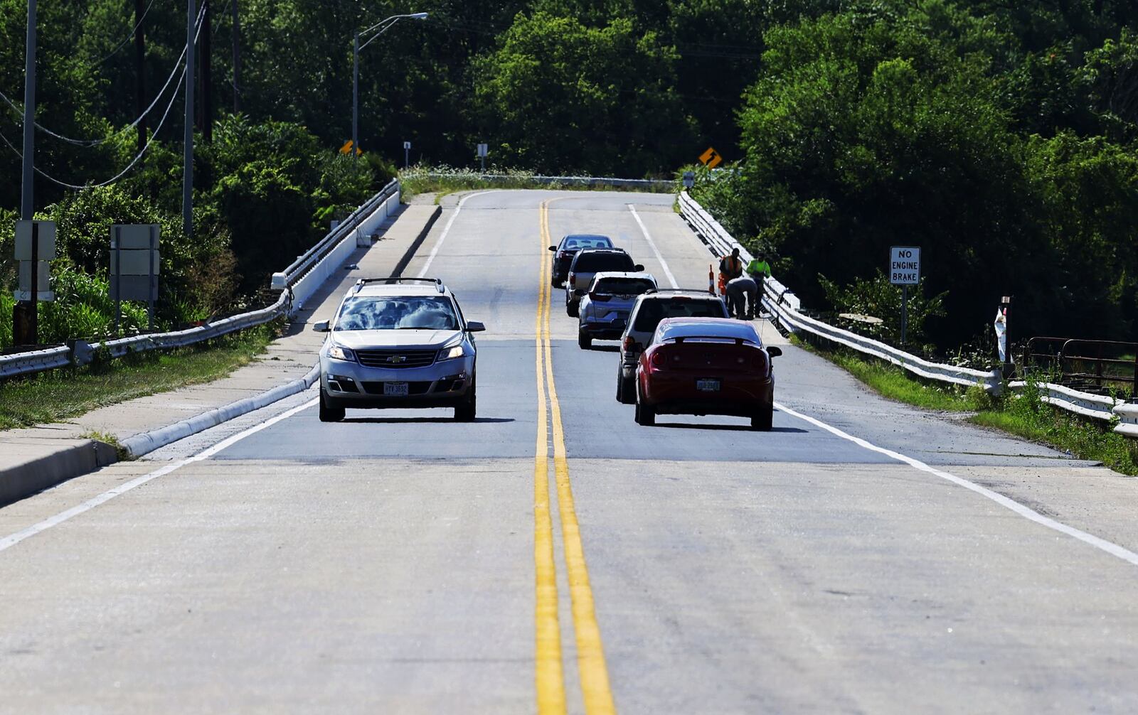 The Ohio 122 bridge over the Great Miami River that connects