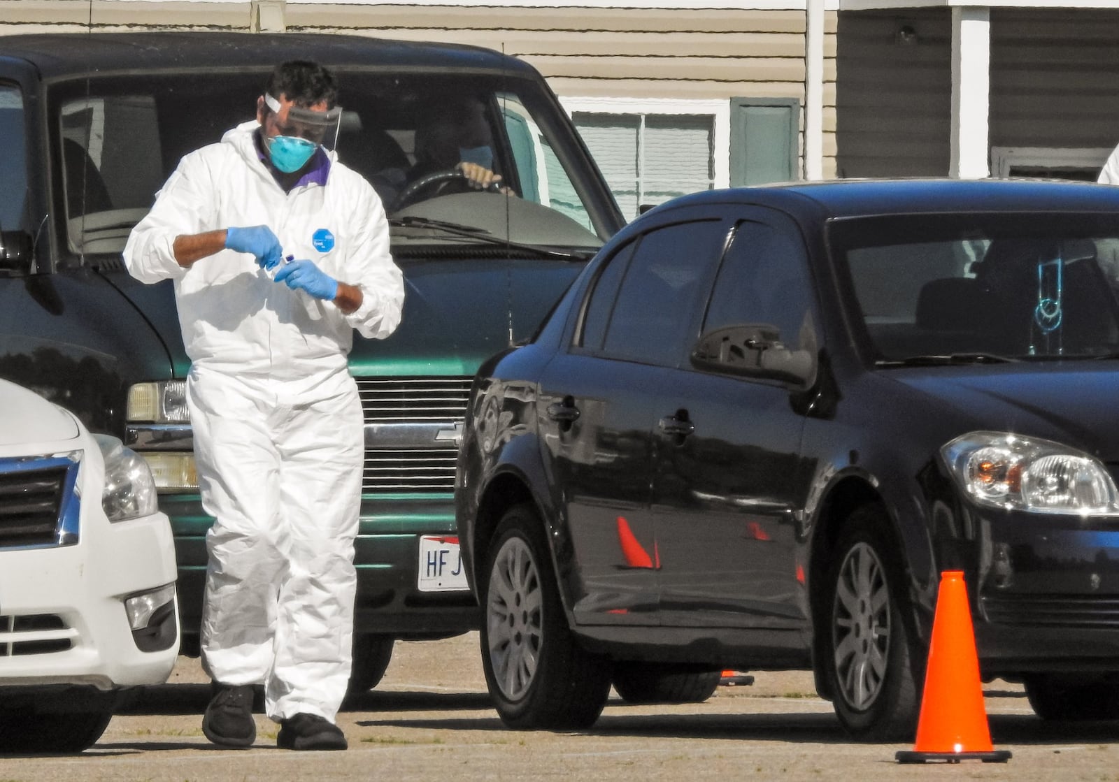 The city of Fairfield has the most confirmed novel coronavirus, or COVID-19, cases in Butler County, which is why the Butler County General Health District has arranged a pop-up community testing site in the parking lot next to ALDI at the corner of Patterson Boulevard and Pleasant Avenue. NICK GRAHAM / STAFF