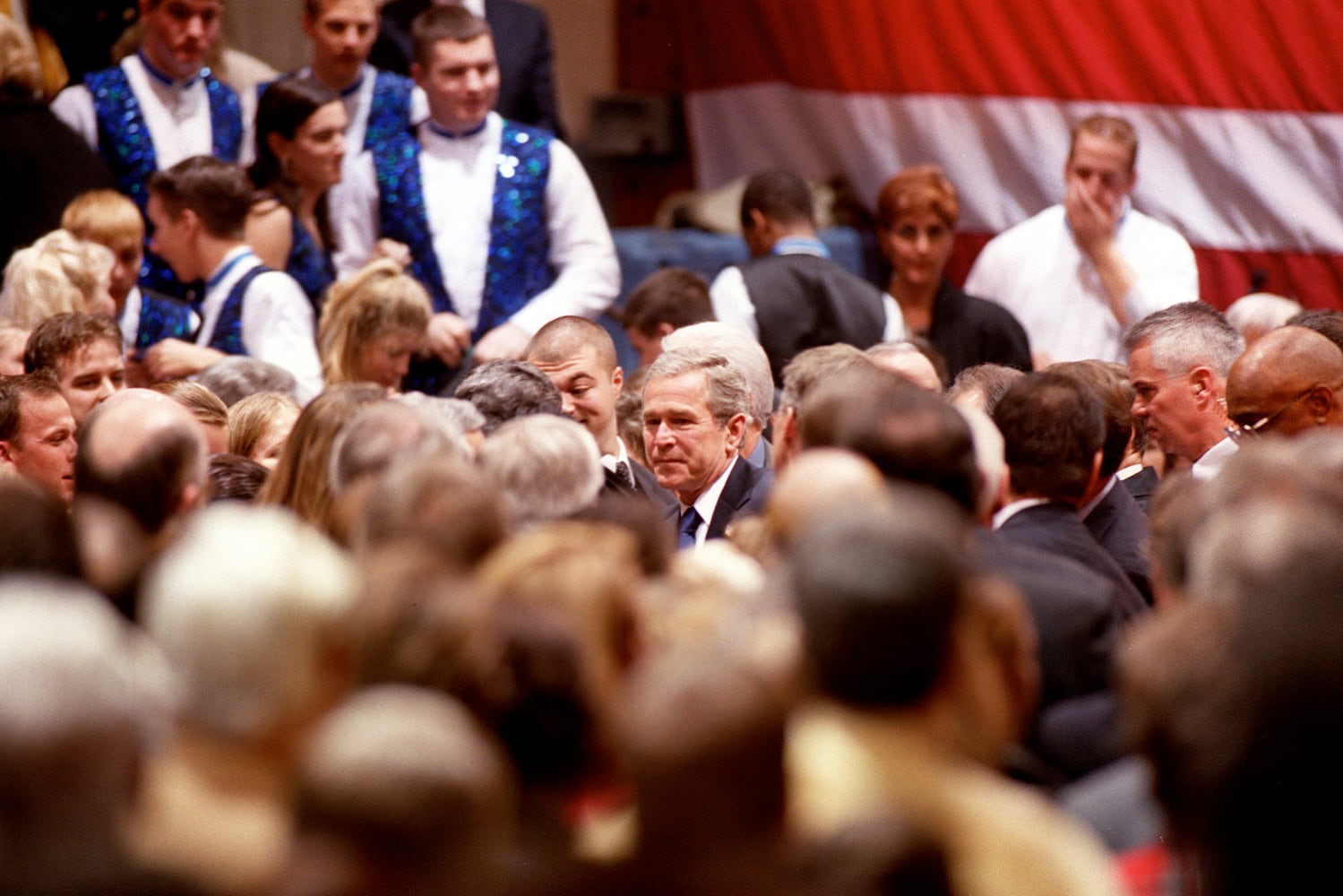 President George W. Bush signing No Child Left Behind Act at Hamilton High School Jan. 8, 2002.