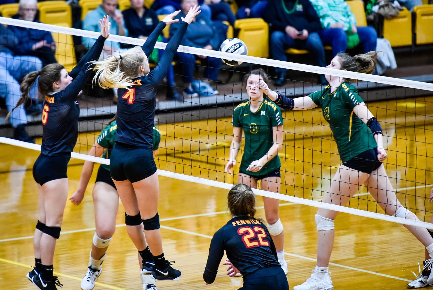 Fenwick vs McNicholas regional volleyball semifinal