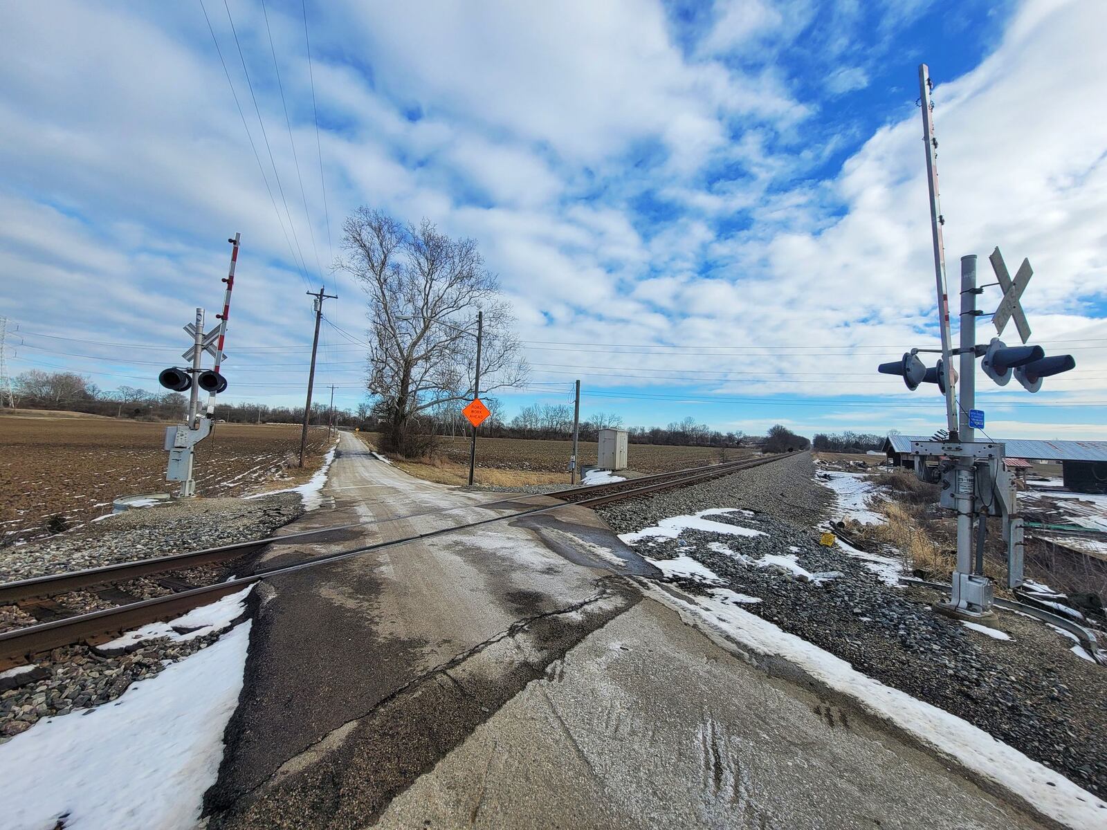 Butler County officials are hoping that once an access road is built, residents and emergency services won't be blocked by trains on Spring Road. The road is expected to be built by 2026. NICK GRAHAM/STAFF