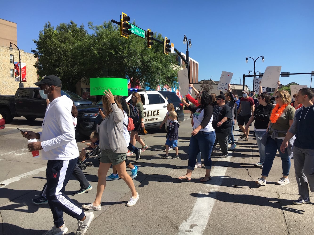 PHOTOS: Hundreds march in protest during Hamilton event at courthouse