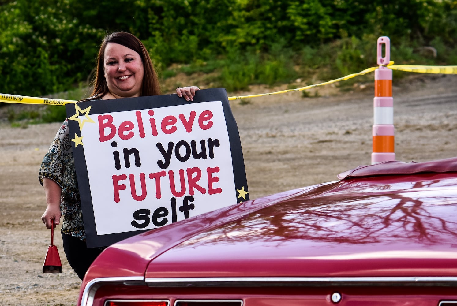 Madison High School drive-thru graduation ceremony at Land of Illusion