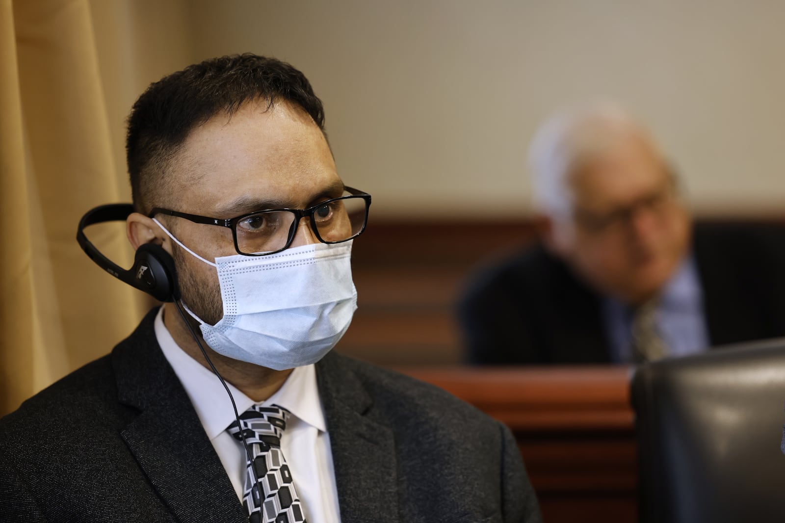 Gurpreet Singh, charged with killing four relatives two years ago in Butler County, appeared Friday in Butler County Common Pleas Court for a hearing. He wants to be declared indigent so the state pays for his expert witnesses. NICK GRAHAM/STAFF