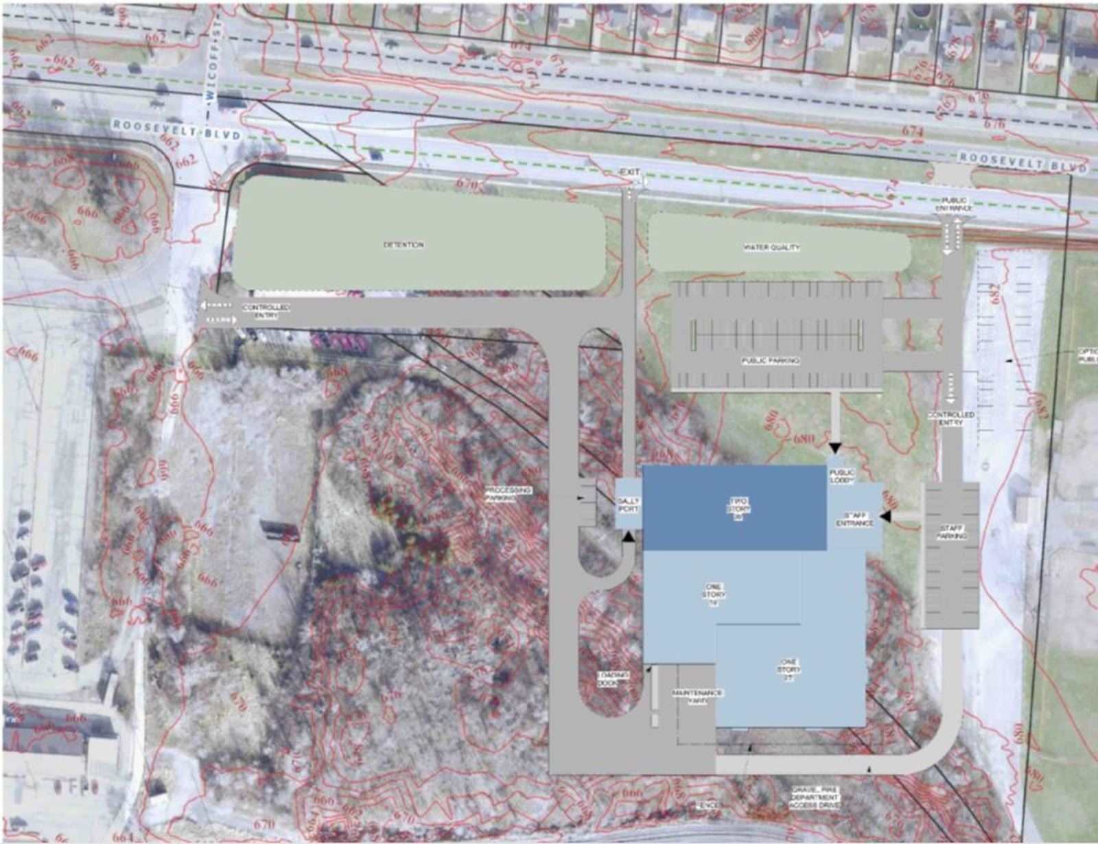 Middletown is considering building a municipal justice center to relocate the Municipal Court and city jail. This is a rendition of the proposed site. CONTRIBUTED/CITY OF MIDDLETOWN