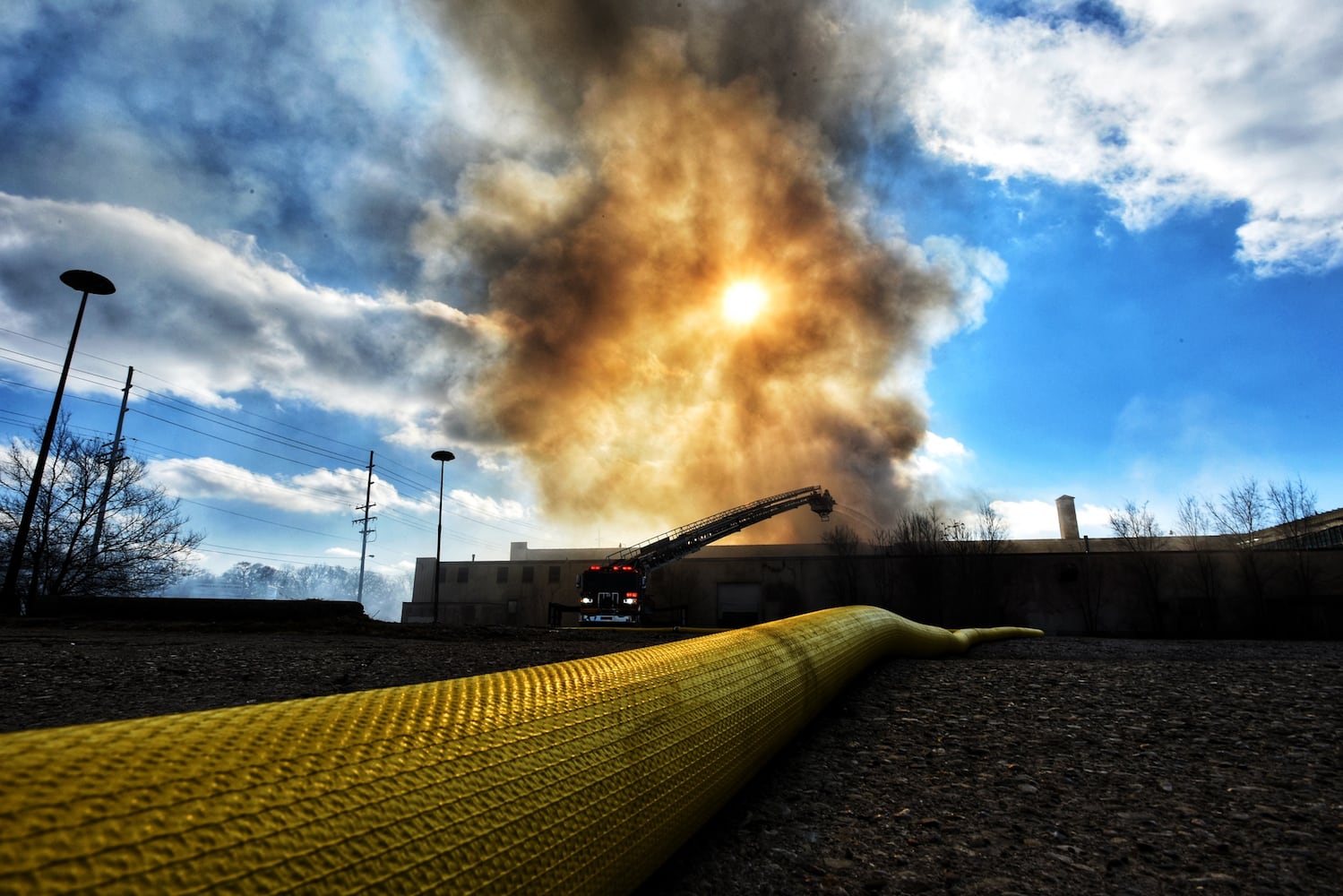 PHOTOS: Large fire at old Middletown Paperboard building on New Year’s Day