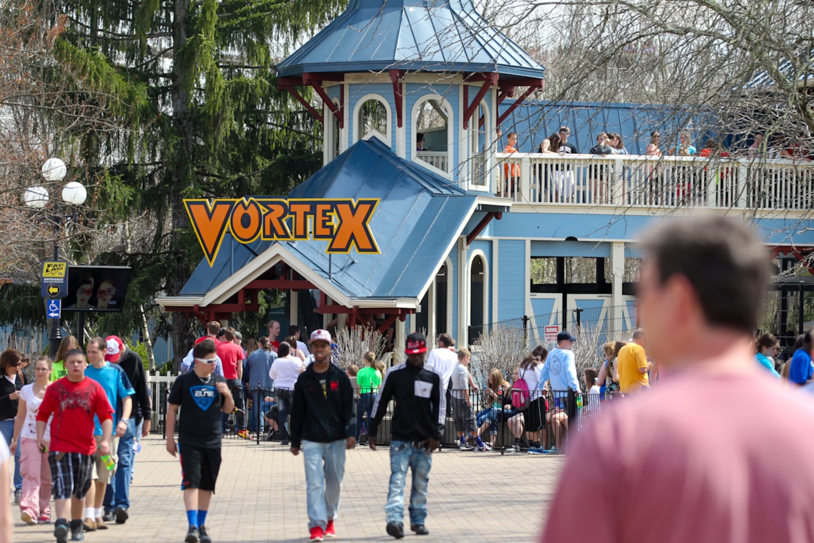 The ride, Vortex, at Kings Island on opening day, Friday, April 18, 2014. GREG LYNCH / STAFF