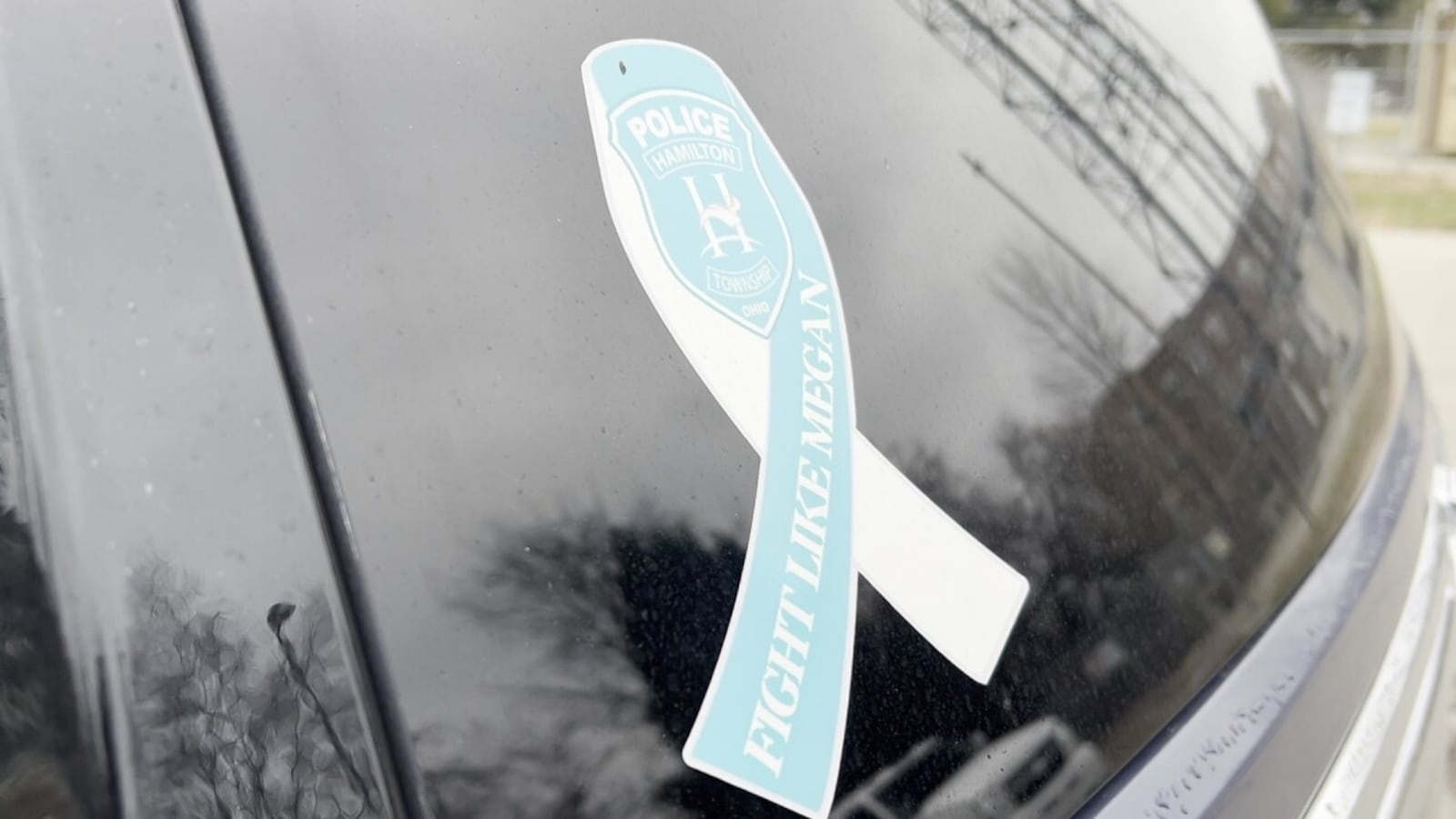 The ribbon is on every police cruiser in the Hamilton Twp. Police Dept. WCPO