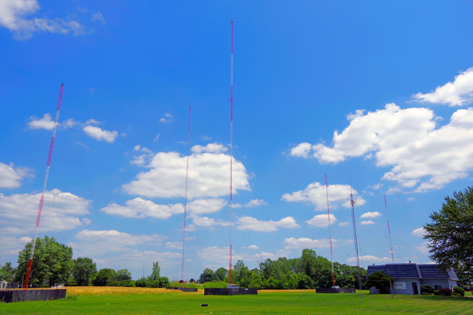 The Fairfield radio station WCNW-AM at 8686 Michael Lane sits on seven acres with six radio towers behind Jungle Jim’s just off of Ohio 4 in Fairfield. CONTRIBUTED