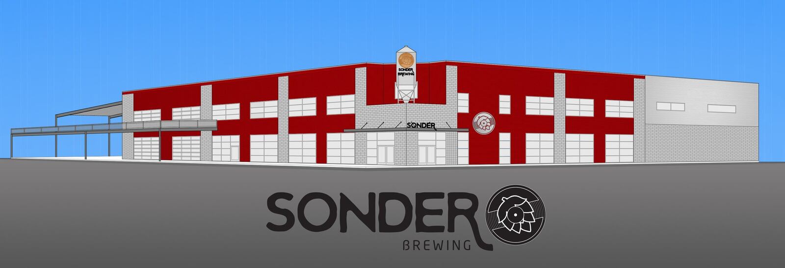 An artist’s illustration of what Sonder Brewing will look like when it opens later this year on Duke Boulevard in Deerfield Twp. 