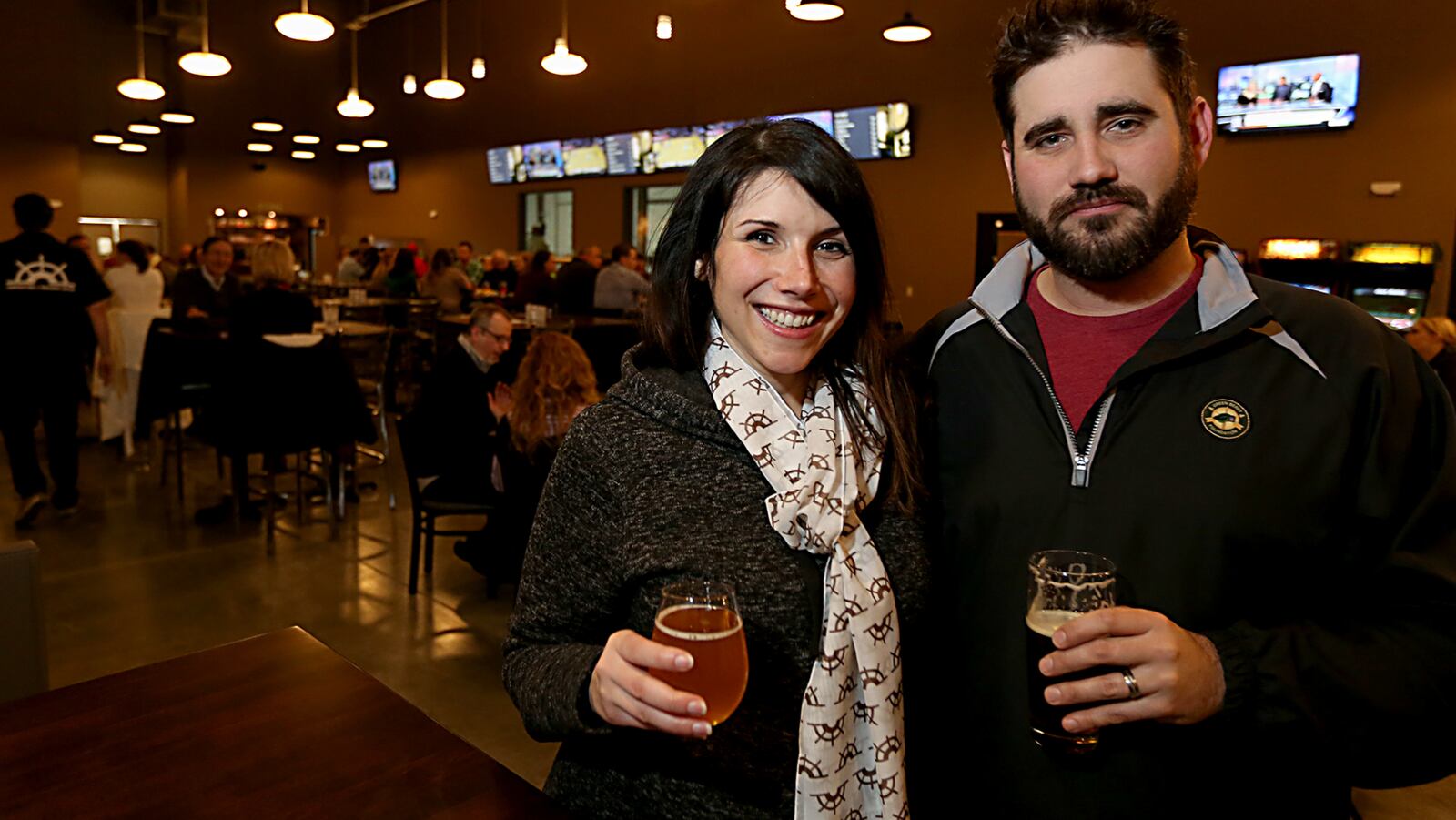 Rivertown Brewing Company held a sneak preview event at its new Rivertown Brewery & Barrel House taproom and restaurant in Monroe on Wednesday, Jan. 18, 2017, two days before its scheduled public opening. Founded in Lockland in 2009, Rivertown Brewing Company produces nearly 15,000 barrels of beer annually with nearly 30,000 projected for this year. E.L. HUBBARD/CONTRIBUTED