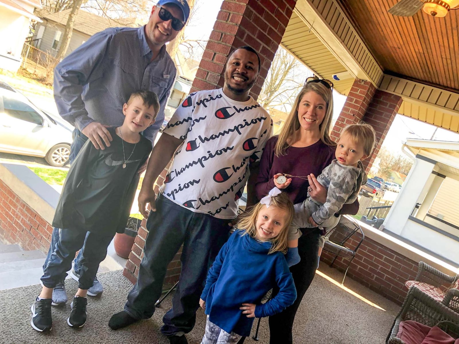 Earlier this month, members of the Oberst family drove to Middletown to purchase a pocket watch from Larry Glenn, who received the watch as collateral from a contractor. Here, Lauren Anderkin holds the watch that was stolen 23 years ago from her father’s home in Lexington. SUBMITTED PHOTO