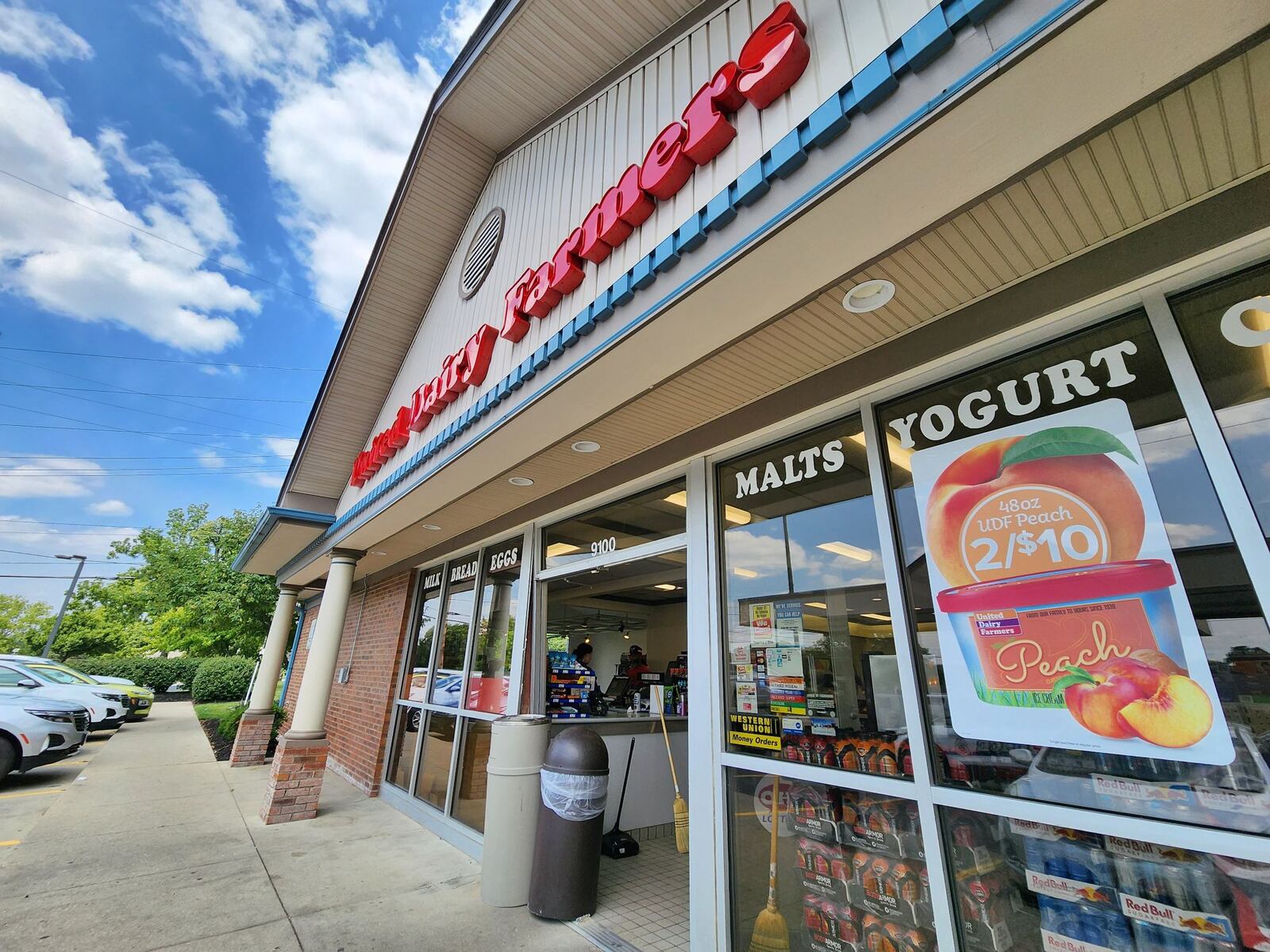 A car crashed through the doors of a UDF in West Chester Twp. on Wed., July 12, 2023. NICK GRAHAM/STAFF