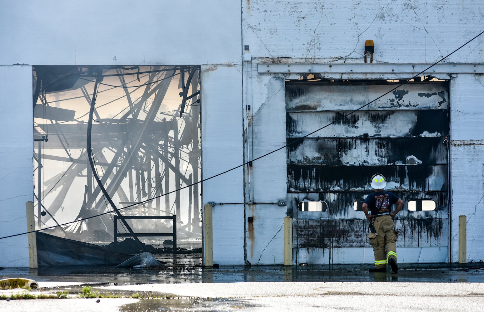 Aftermath of massive warehouse fire in Hamilton