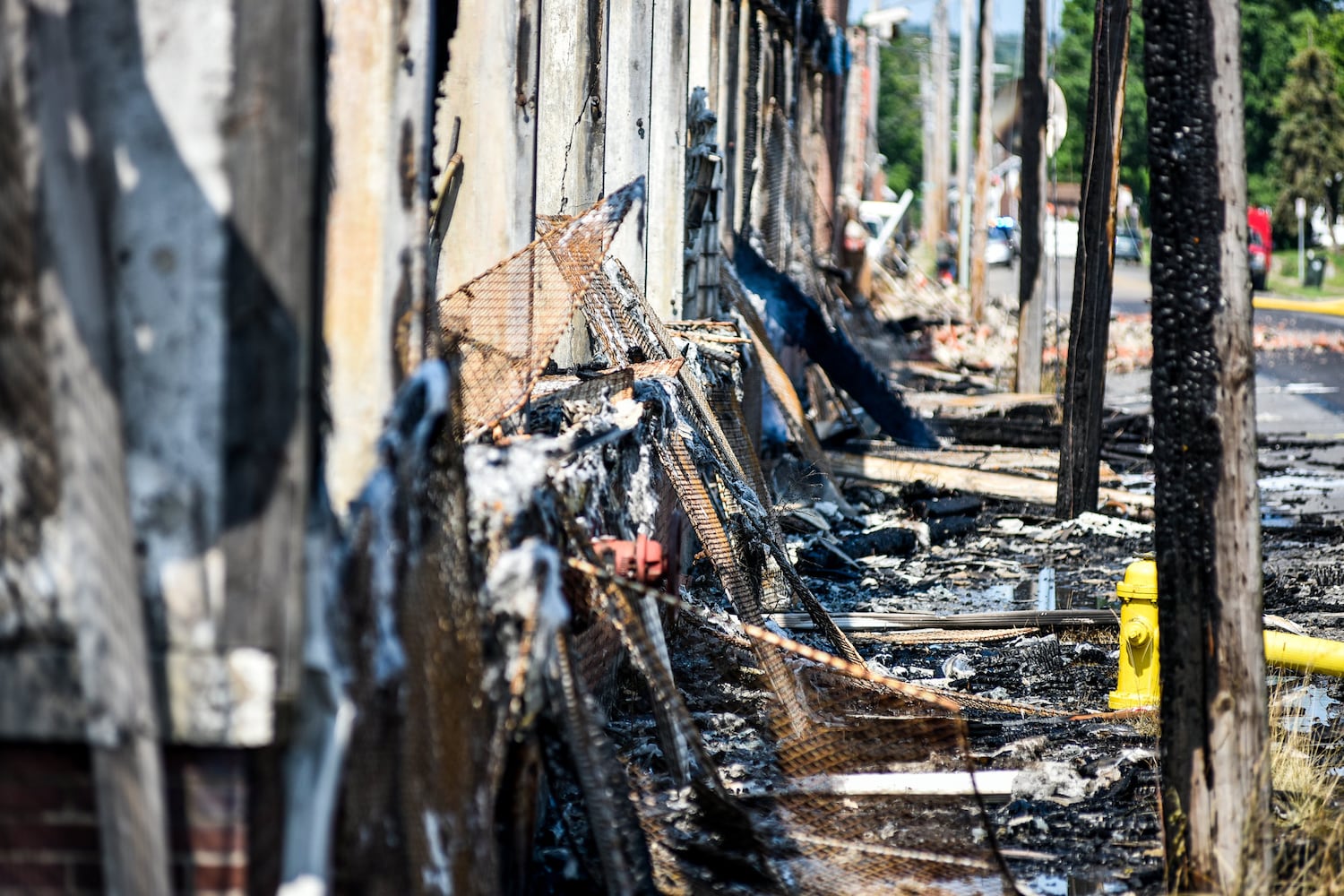 Aftermath of massive warehouse fire in Hamilton