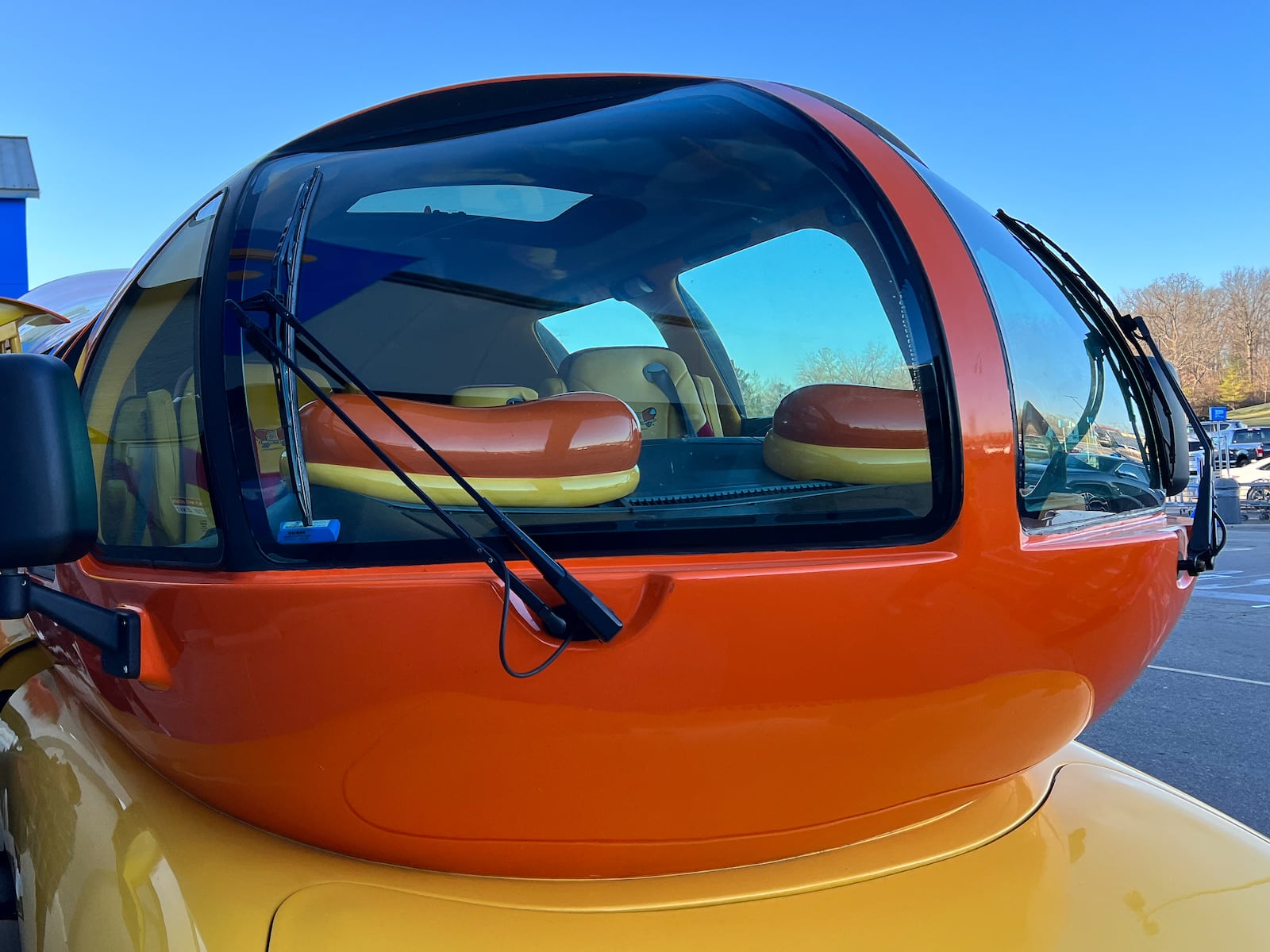 The Oscar Mayer Wienermobile visited Walmart on Brandt Pike in Huber Heights on Saturday, Nov. 19, 2022. TOM GILLIAM/CONTRIBUTING PHOTOGRAPHER