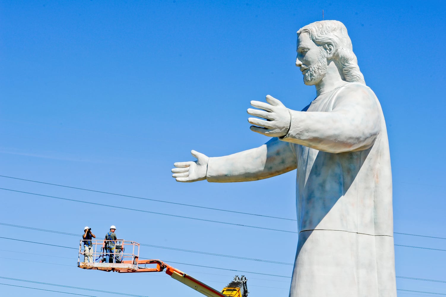 Throwback Thursday Jesus statue burns to the ground