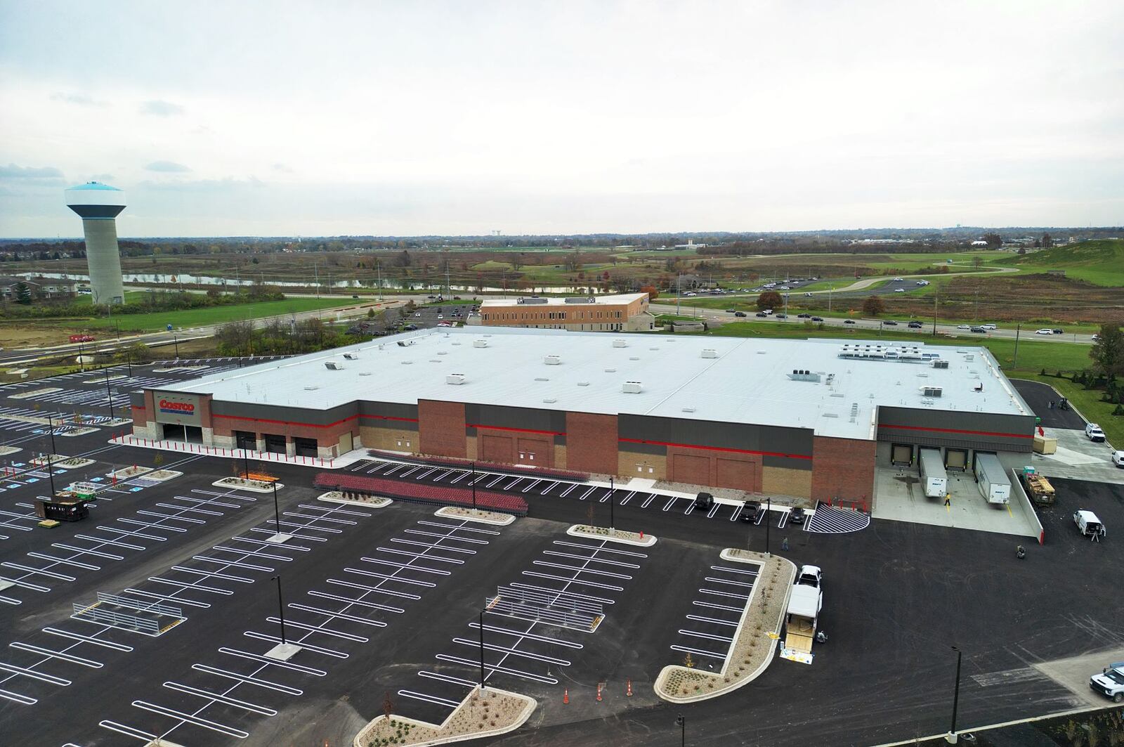 Costco in Liberty Twp., opening in mid-November 2022, will be 8.5 percent bigger than the former Costco in Tri-County, at 161,000 square feet. It is located at the newly constructed Veterans Boulevard near the Liberty Way and Cox Road intersection on the border of Liberty and West Chester townships. NICK GRAHAM/STAFF