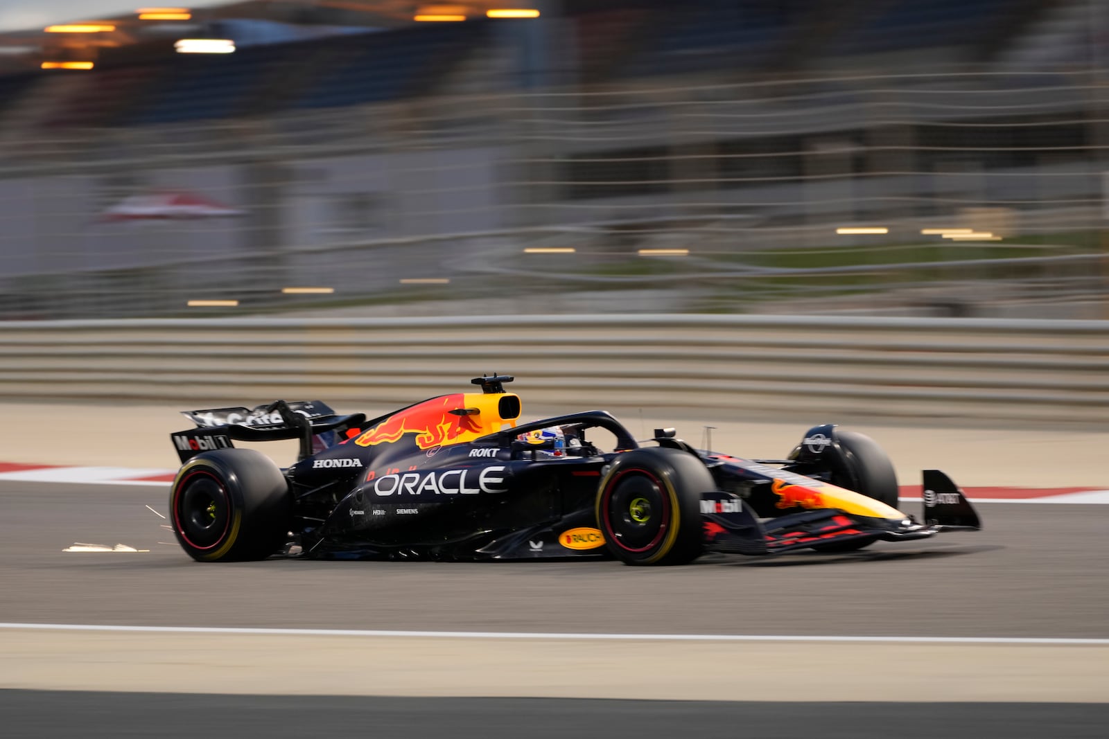 Red Bull driver Max Verstappen of the Netherlands in action during a Formula One pre-season test at the Bahrain International Circuit in Sakhir, Bahrain, Friday, Feb. 28, 2025. (AP Photo/Darko Bandic)