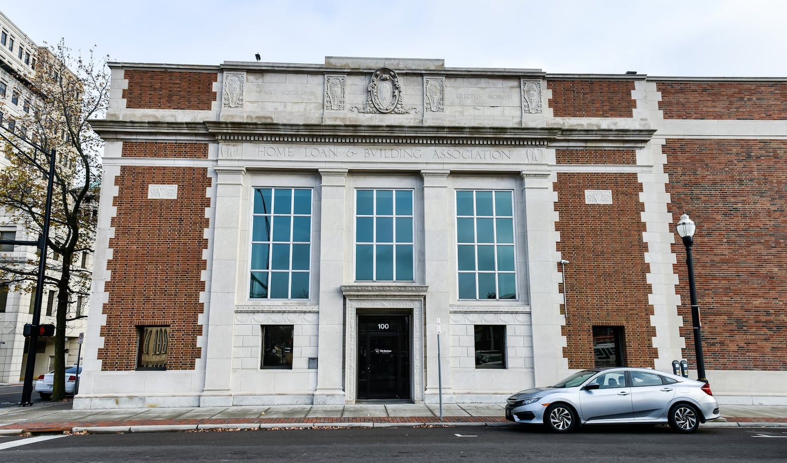 The former Chaco Credit Union building at 100 South Third Street in Hamilton.