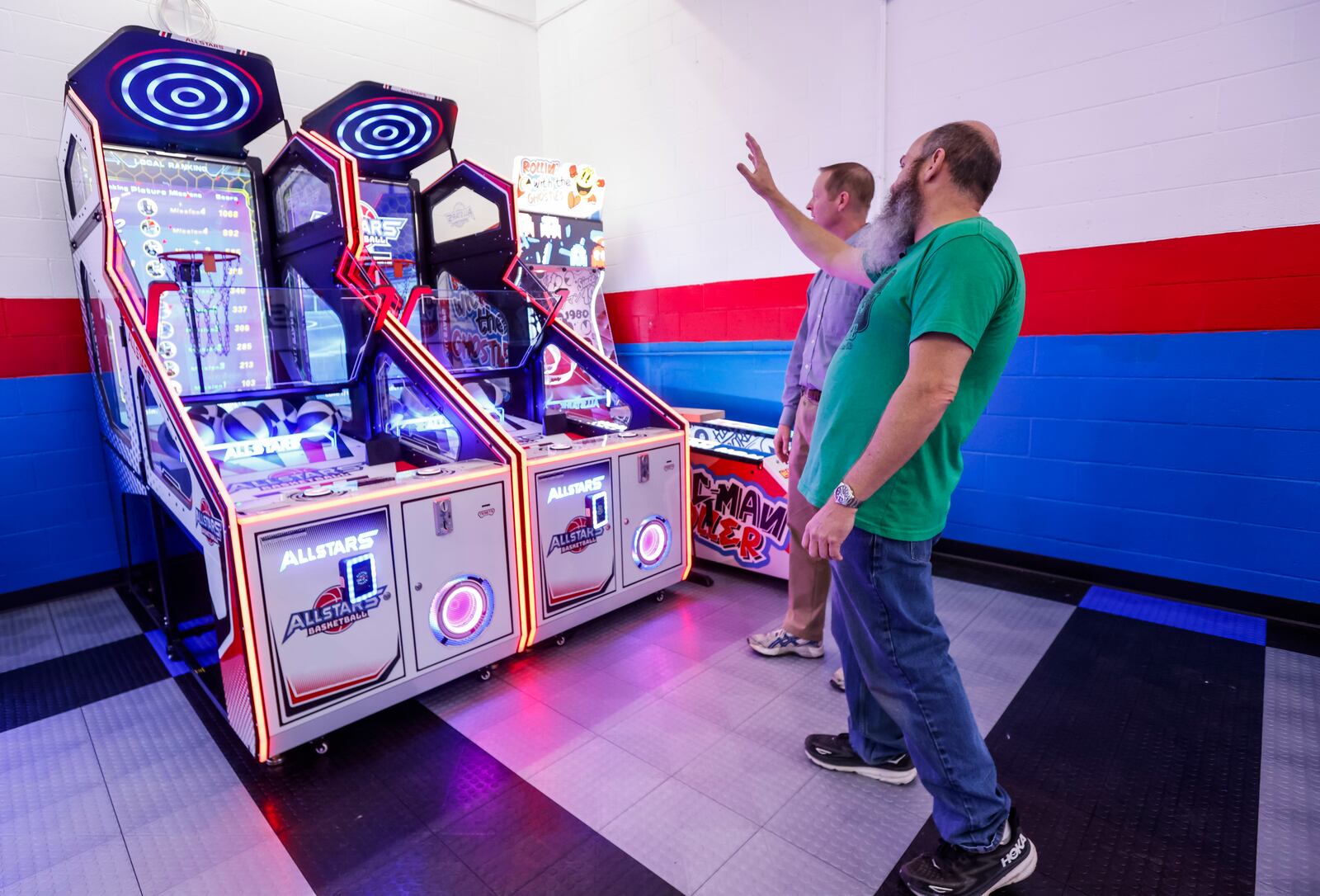 Pinball Garage has opened a new room at their location in Hamilton with more high-end arcade games, virtual roller coaster and more. NICK GRAHAM/STAFF