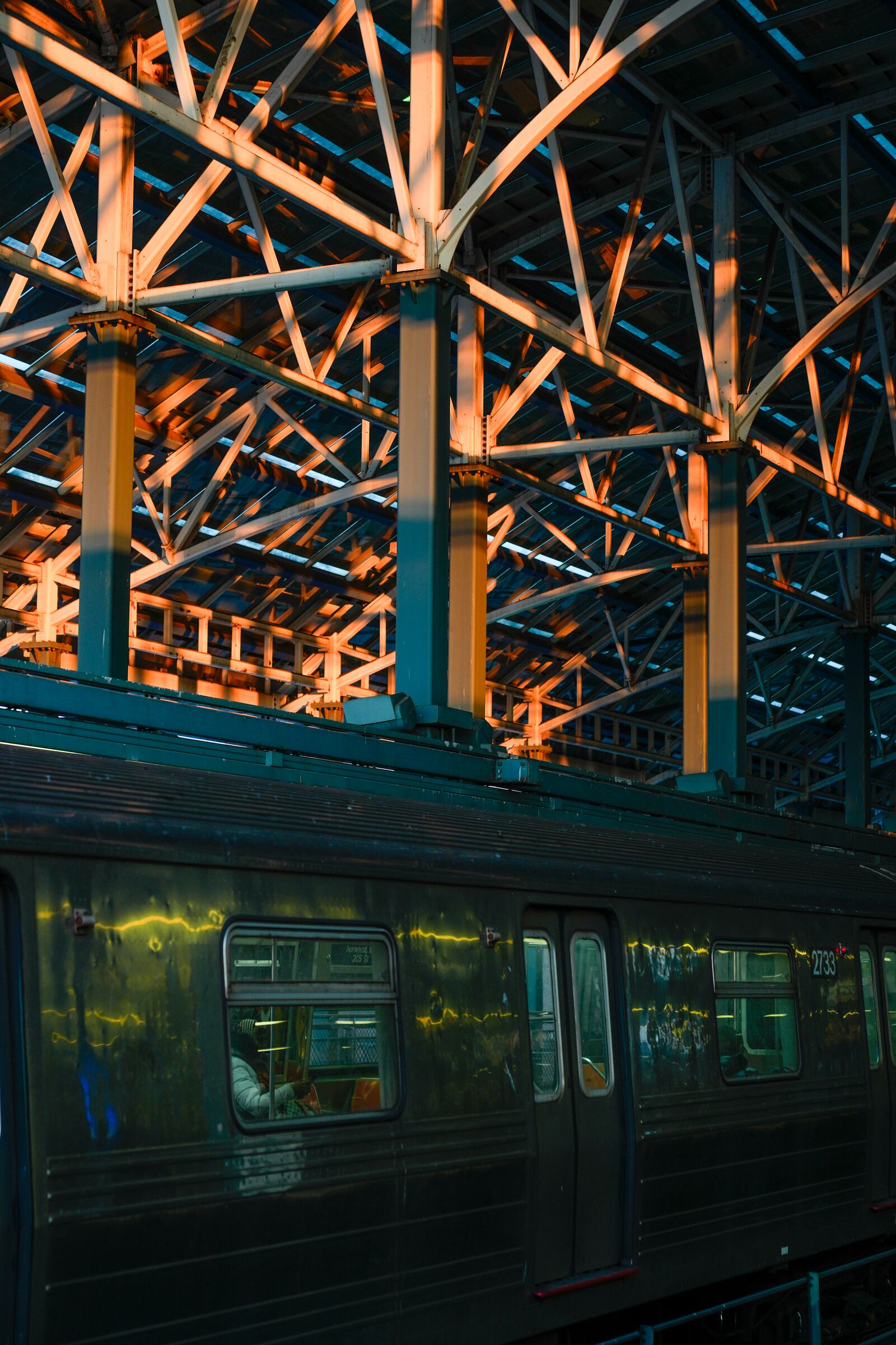 Trains arrive and depart from a subway station in the Coney Island section of New York, Thursday, Jan. 23, 2025. (AP Photo/Seth Wenig)