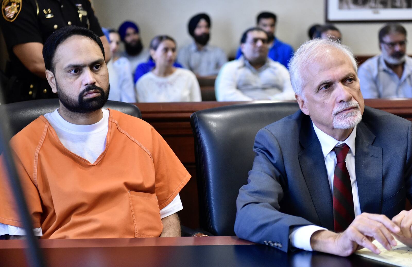 Gurpreet Singh, who is charged with killing four members of his family in West Chester Township, appeared for a pre-trial hearing in Butler County Common Pleas Court Thursday morning, Oct. 10, 2019 in Hamilton. NICK GRAHAM/STAFF