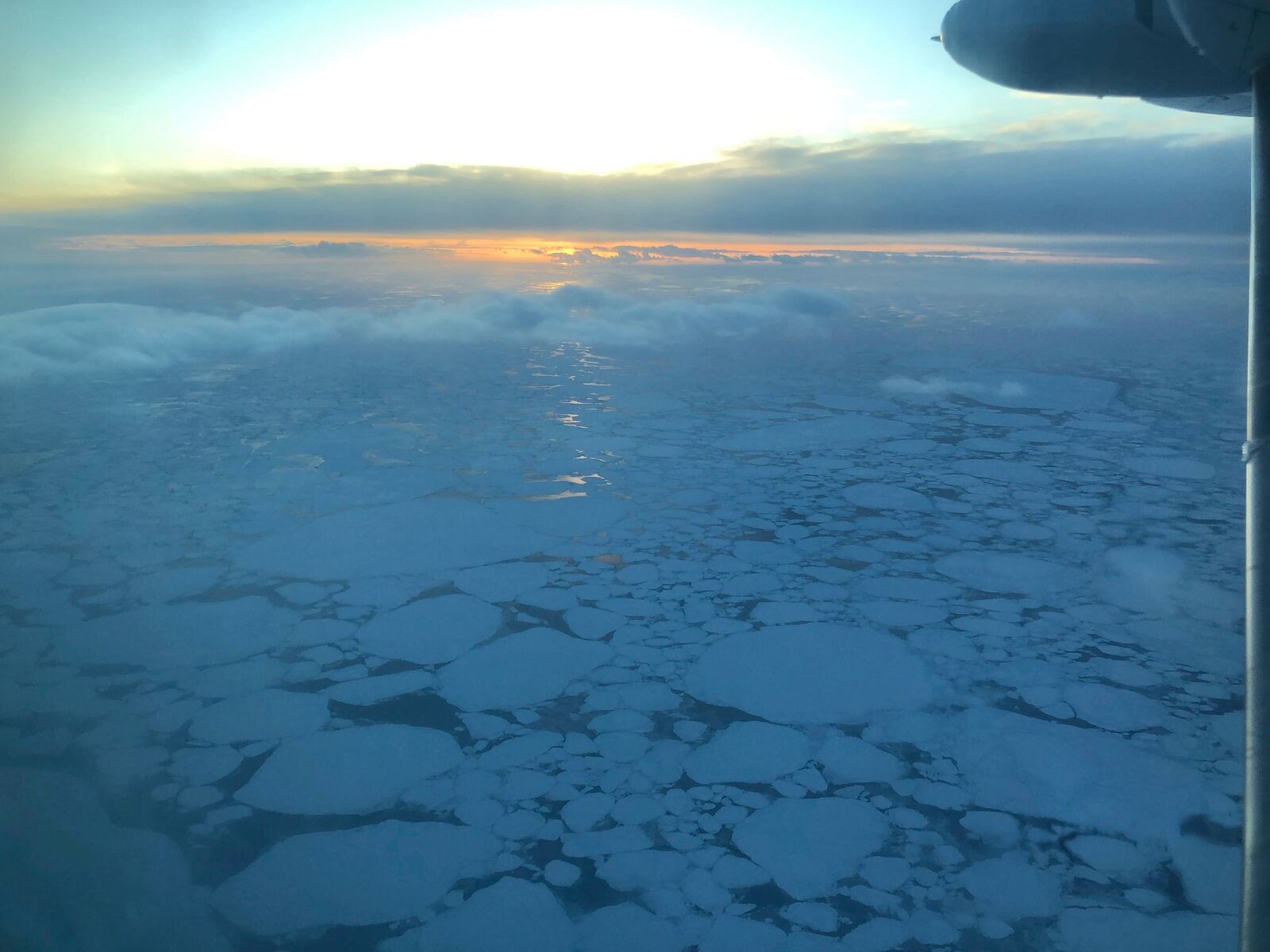 FILE - Ice is visible in the Bering Sea Jan. 22, 2020, as seen from a small plane airplane near the western Alaska coast. (AP Photo/Mark Thiessen, File)