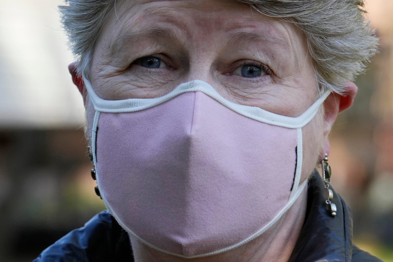 Bazia Zebrowski poses for a portrait outside her home Tuesday, Dec. 17, 2024, in Newbury, Ohio. (AP Photo/Sue Ogrocki)