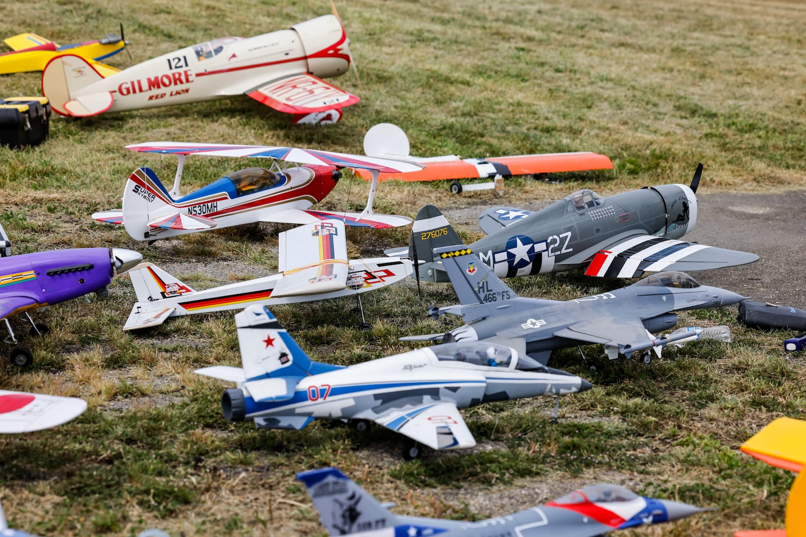 The Great Cincinnati Radio Control Club put on the 60th Flying Circus airshow Saturday, Sept. 11, 2021 at Butler County Regional Airport in Hamilton. NICK GRAHAM / STAFF