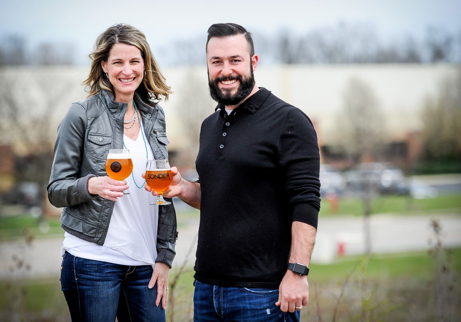 Jennifer Meissner, Jeff Neff and Daniel Schmerr (not pictured) plan to break ground soon on Sonder Brewing on Duke Boulevard in Deerfield Twp.