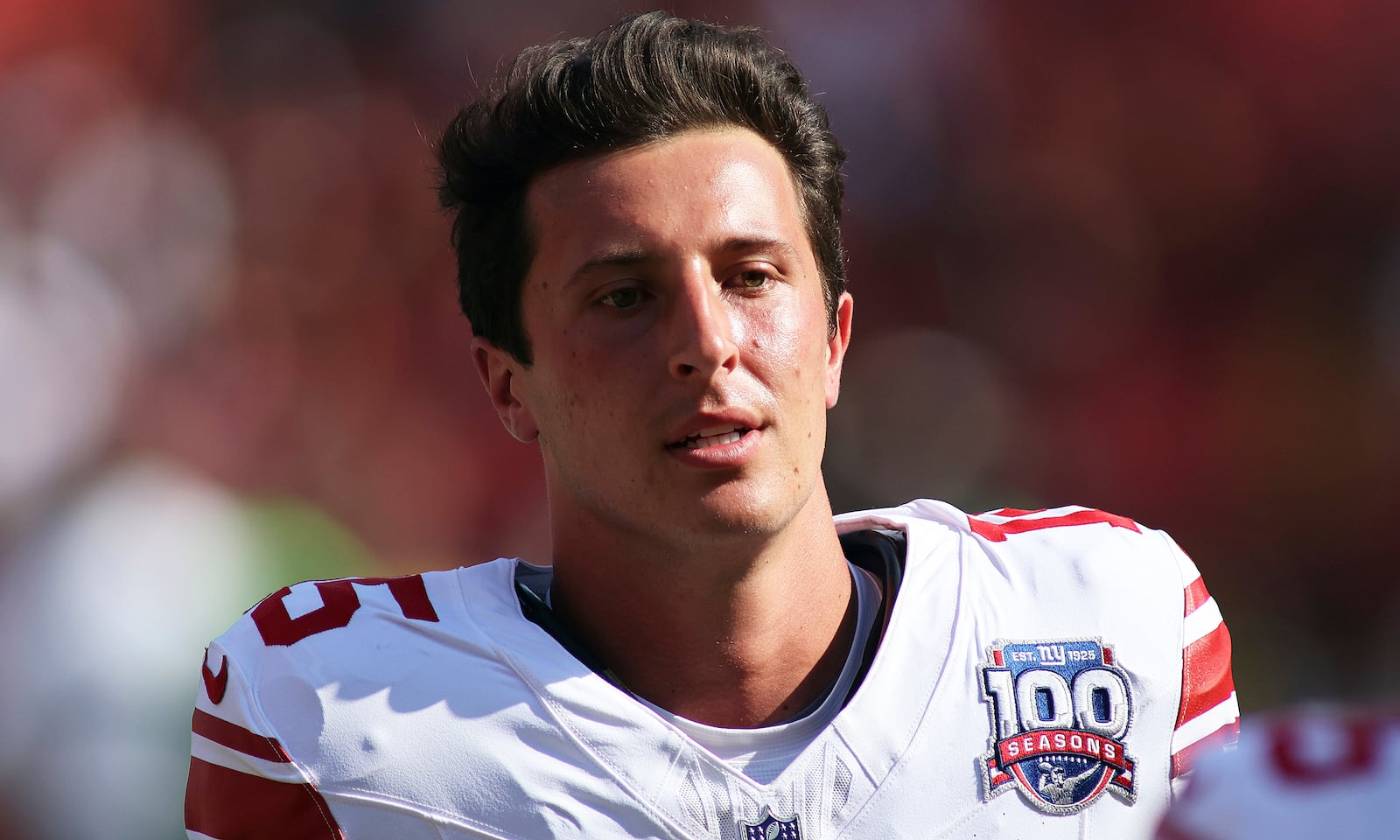 New York Giants quarterback Tommy DeVito (15) in action after an NFL football game against the Washington Commanders, Sept. 15, 2024 in Landover, Md. (AP Photo/Daniel Kucin Jr.)