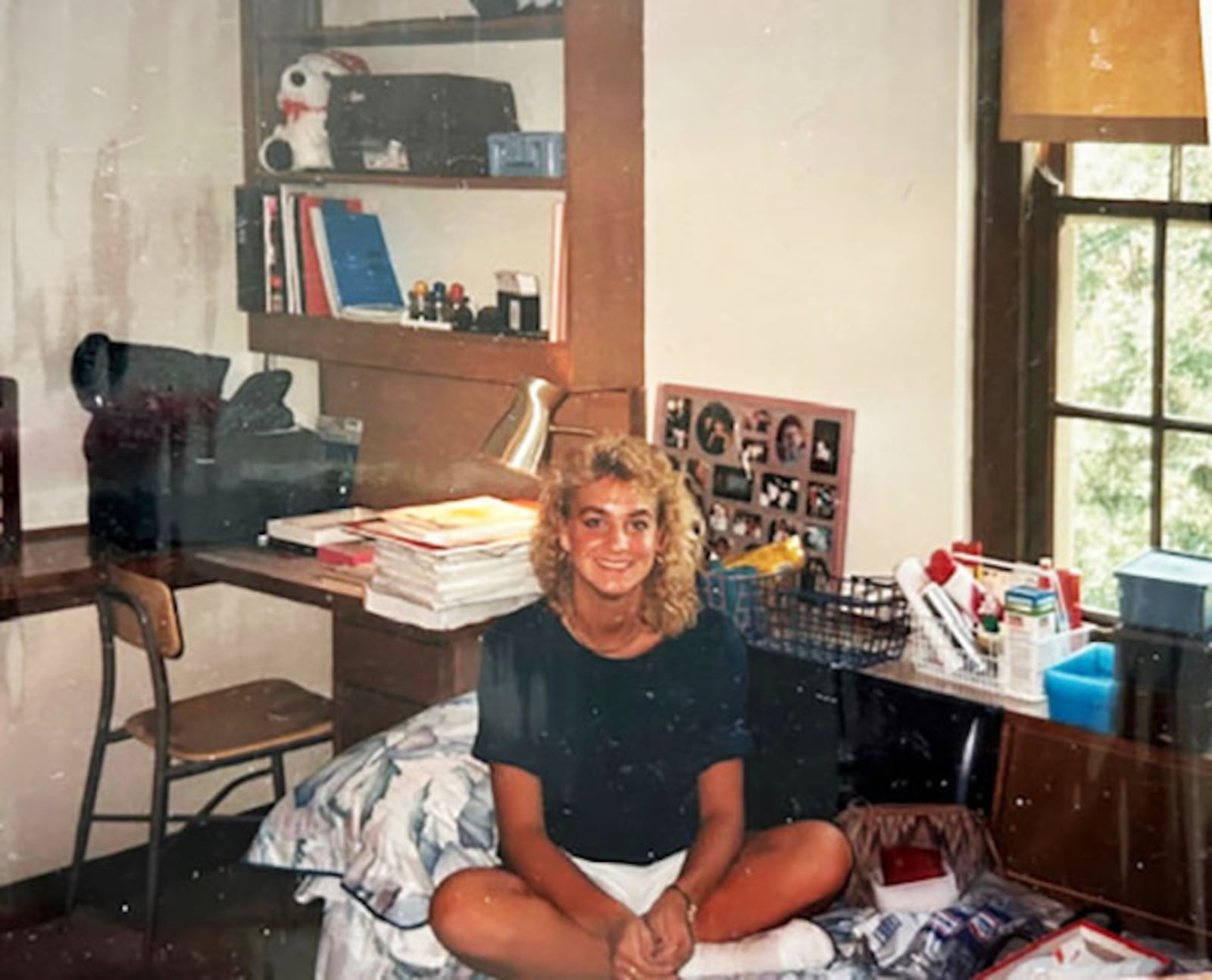 Laura Everett Bowling is shown during move-in day 1990 at Miami University, 33 years before her daughter, Sarah, is assigned to the exact same room. CONTRIBUTED