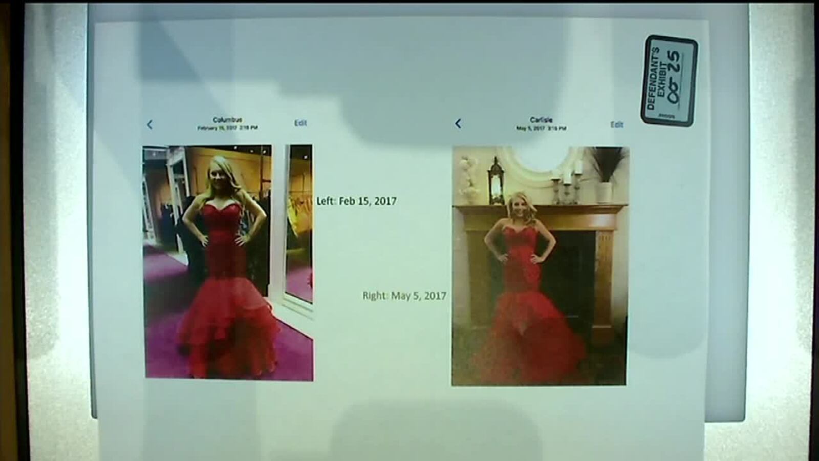 Brooke Skylar Richardson is shown in her prom dress in February 2017 and then, months later, on the night of the prom. CONTRIBUTED