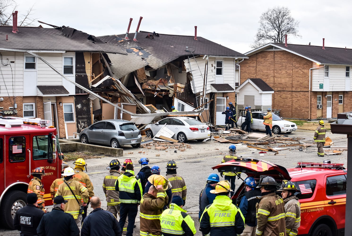 PHOTOS: Middletown apartment building collapse injures 1