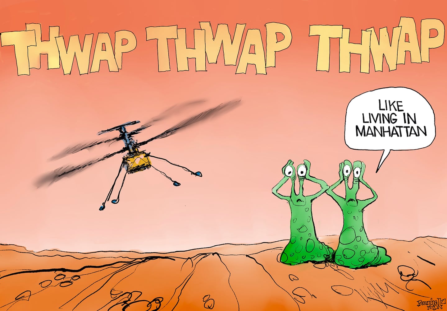 Week in cartoons: NASA’s Ingenuity lands on Mars, the Derek Chauvin trial verdict and more