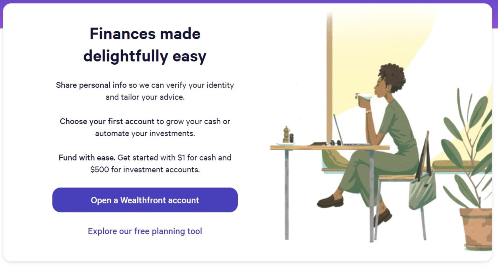 Wealthfront Review: If you want to use the free financial planning tools, make sure you click on the correct link.