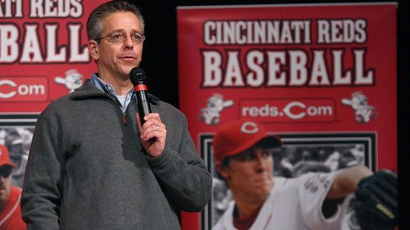 Cincinnati Reds fans gathered at Millett Hall at Miami University Oxford to ask questions and receive autographs from Reds personnel Sunday afternoon, January 31, 2010. The line up included Reds Broadcaster Thom Brennaman, Reds Chief Operating Officer Phiil Castellini, President of Baseball Operations Walt Jocketty, Reds 1990 World Series team member Todd Benzinger, Reds outfielder Jay Bruce, and 2009 Southern League All-Star Todd Frazier.