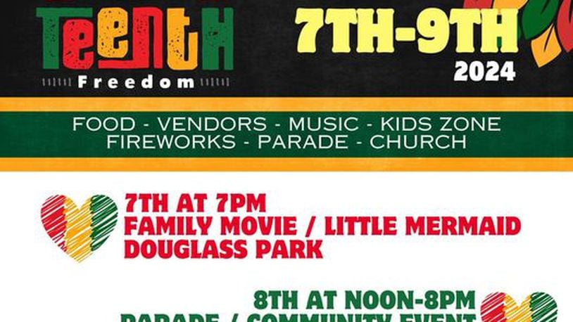 Juneteeth celebration this weekend in Middletown's Douglass Park. SUBMITTED