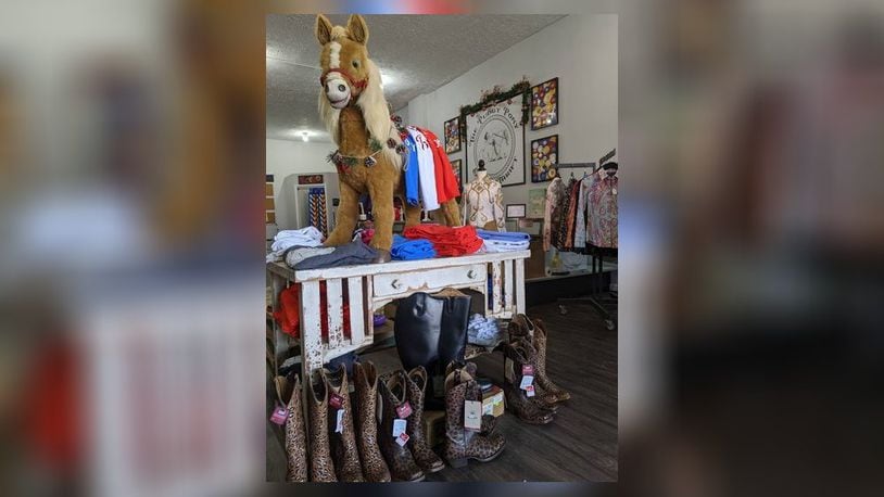 The Pudgy Pony Equine Thrift Store, 1372 Central Ave., Middletown, buys and sells gently used tack and equestrian apparel and show clothing. It was opened in late October by Emily Nelson and her father, Sam Nelson, both of Middletown. CONTRIBUTED