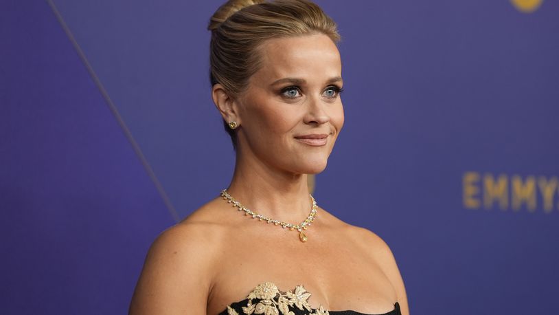 Reese Witherspoon arrives at the 76th Primetime Emmy Awards on Sunday, Sept. 15, 2024, at the Peacock Theater in Los Angeles. (AP Photo/Jae C. Hong)