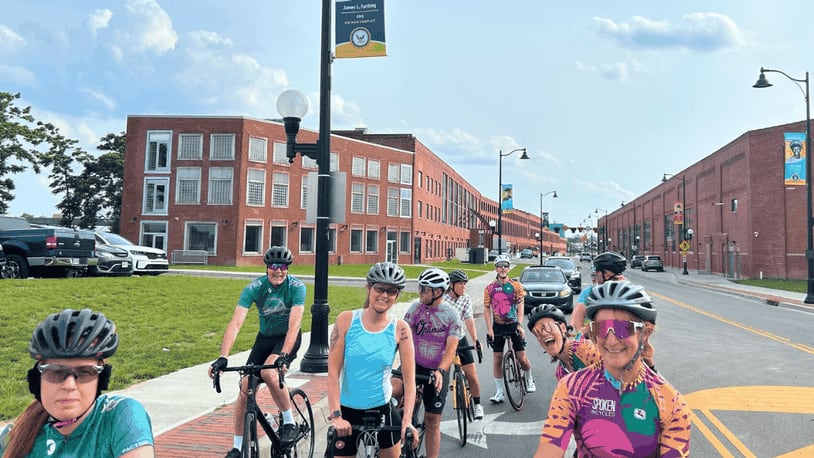 Great Ohio Bicycle Adventure cyclists pedaled their way into Hamilton, Ohio, on Wednesday, June 19, 2024. City officials want to remind motorists the rules of the road when sharing it with cyclists. PROVIDED