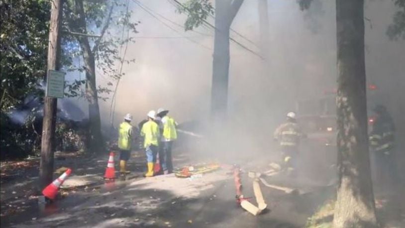 An explosion and fire that leveled a home and left one man dead Saturday is believed to have been started by the homeowner, officials said.