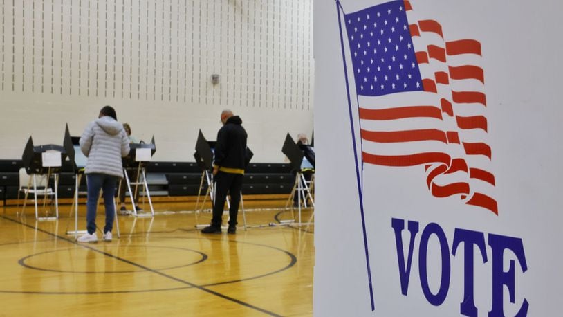 Voters cast their ballots on election day Tuesday, Nov. 7, 2023 at Rosa Parks Elementary School in Middletown. NICK GRAHAM/STAFF